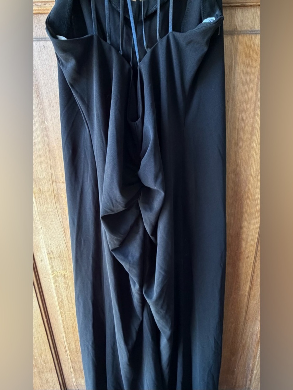 David’s Bridal Black Maxi Dress with Strappy Back - Picture 6 of 7